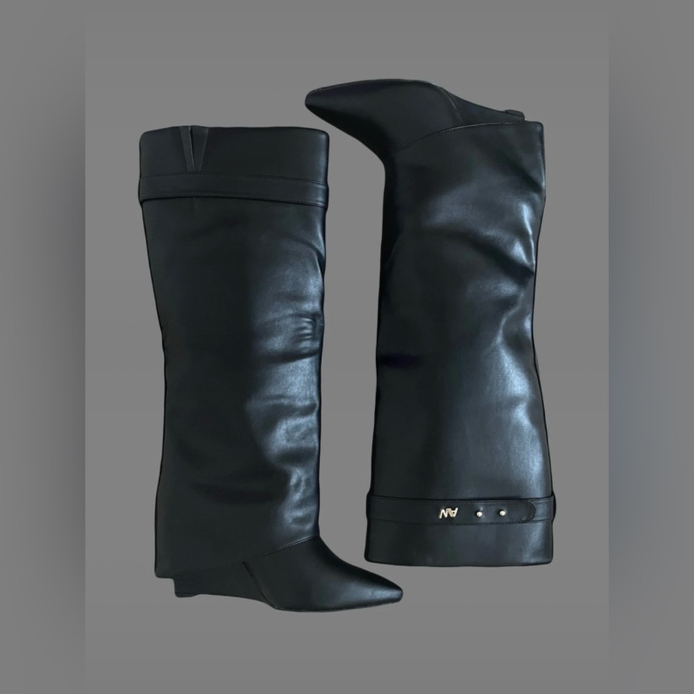 Black AZ Melina Fold Over Boots